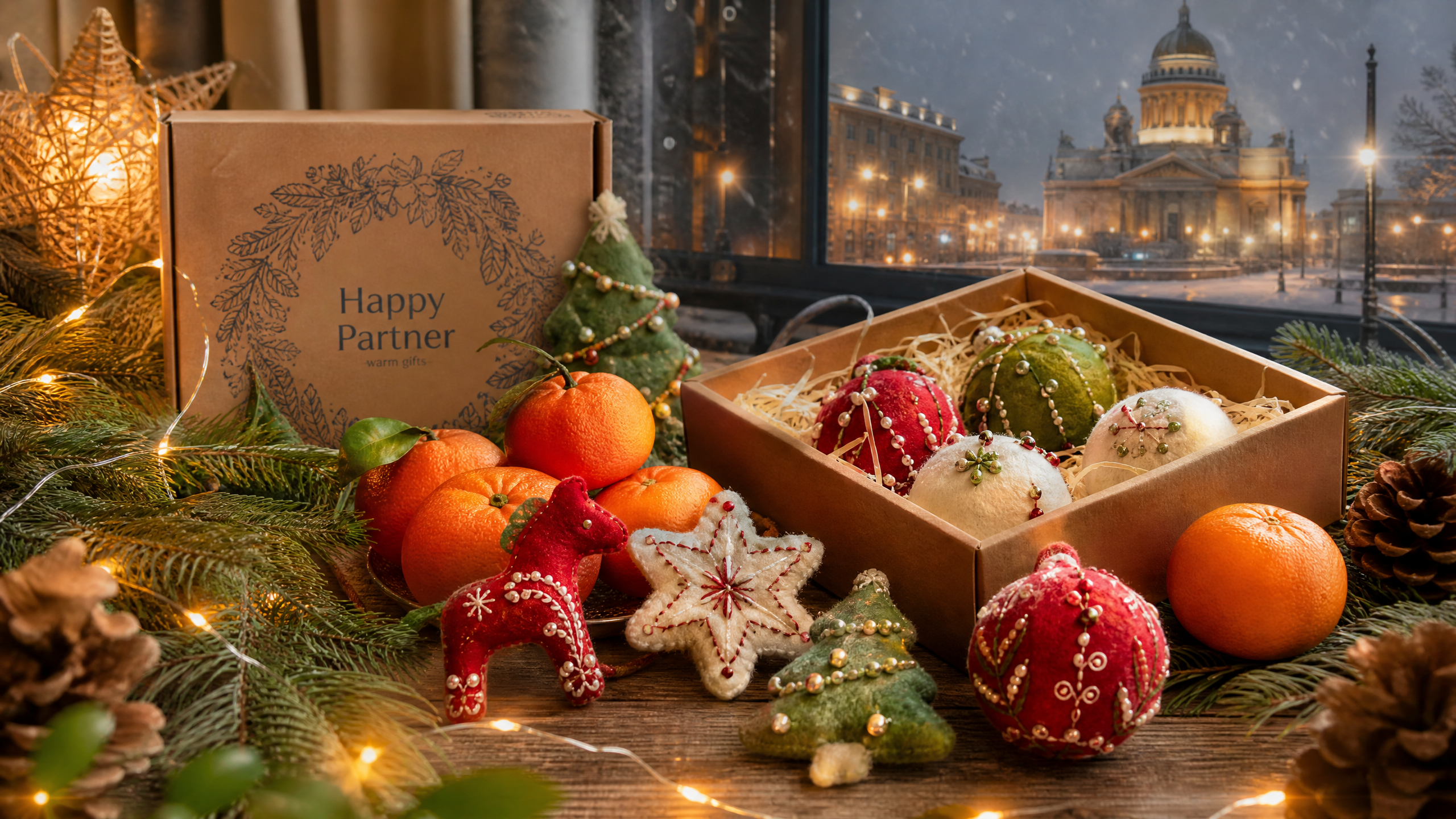 Новогодние корпоративные подарки Happy Partner