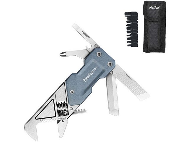 Мультитул-ключ Nextool Light Wrench W1 с набором бит, 6 функций