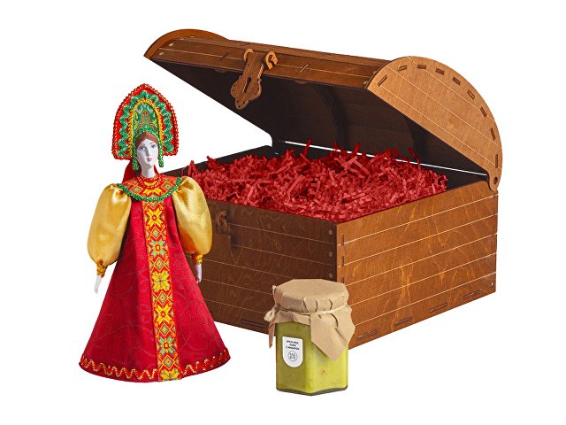 Подарочный набор: кукла фарфоровая, крем-мед