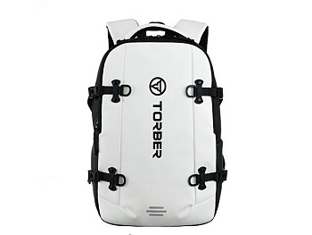 Рюкзак спортивный TORBER ЭКСТРИМ 18", белый/чёрный, 31 х 12 х 46 см