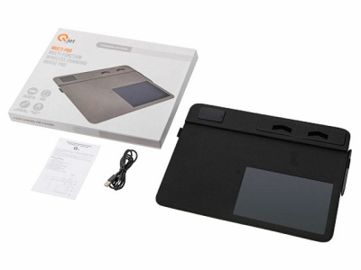 Многофункциональный коврик для мыши «Multi Pad» с беспроводной зарядкой и LCD экраном, 10 Вт