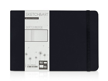 Скетчбук "Sketch & Art" в твердом переплете 213х146 мм, 80 л. белой бумаги 150 г/м2