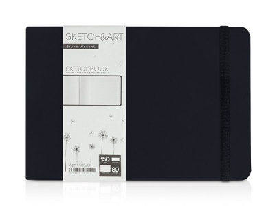 Скетчбук "Sketch & Art" в твердом переплете 213х146 мм, 80 л. белой бумаги 150 г/м2