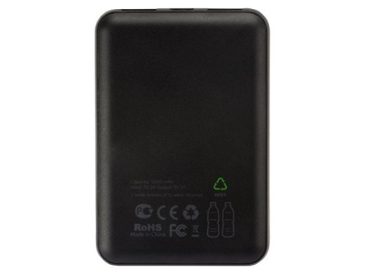 Портативное зарядное устройство из rPET "Reborn", 5000 mAh