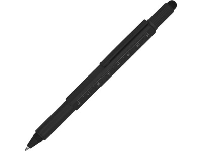 Ручка шариковая металлическая "Tool", черный. Встроенный уровень, мини отвертка