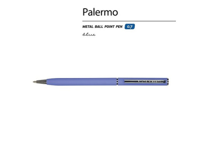 Ручка шариковая автоматическая BrunoVisconti® "PALERMO" цвет корпуса фиолетовый, soft-touch