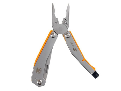 Мультитул Stinger, 102 мм, 8 функций, сталь/АБС-пластик, оранжевый