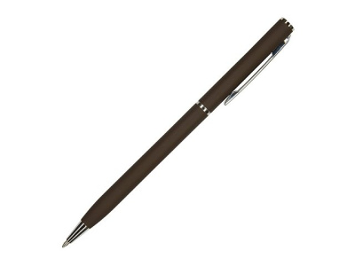 Ручка шариковая автоматическая BrunoVisconti® "PALERMO" цвет корпуса коричневый, soft-touch