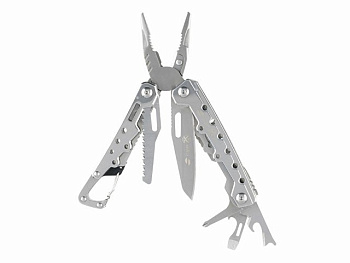 Мультитул Stinger, 105x40 мм, 12 функций, сталь, чёрно-серебристый