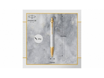 Шариковая ручка Parker IM Premium K318  Pearl GT, стержень: M, цвет чернил: blue
