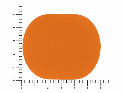 ПАТЧ ОВАЛ soft-touch (оранжевый ) 6,0 х 5