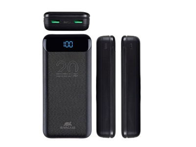 RIVACASE VA2582 (20 000mAh), QC/PD 22.5W внешний аккумулятор с дисплеем
