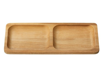 Менажница из акации с двумя секциями "Almond"