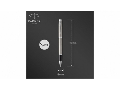 Ручка-роллер Parker IM Stainless Steel CT, стержень: F, цвет чернил: black