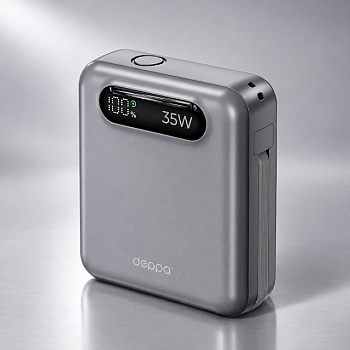 Внешний АКБ NRG Turbo Cable 10000 mAh, 35Вт, графит