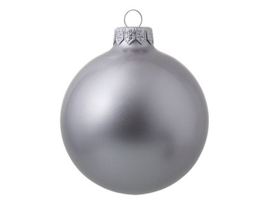 Стеклянный елочный шар "Christmas bauble", серебро, металлик