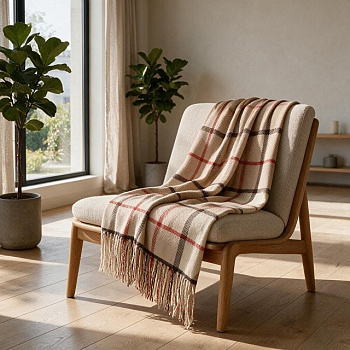 Плед акриловый в клетку Tartan