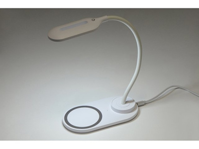 Настольный светильник с беспроводной зарядкой "Flamp"