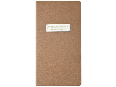 Еженедельник недатированный А6 "Total beige" с нашивкой