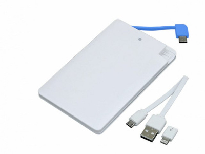 Универсальное зарядное устройство Credit _card1_power_bank  под нанесение логотипа  в виде кредитной карты, толщина всего 7