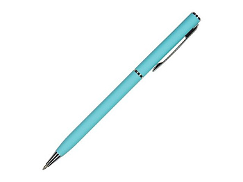 Ручка шариковая автоматическая BrunoVisconti® "PALERMO" цвет корпуса бирюзовый, soft-touch