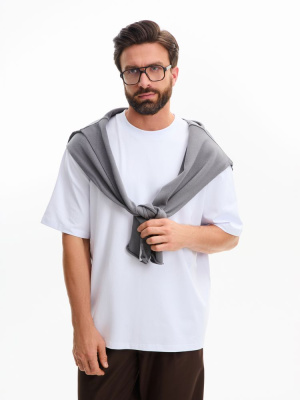 Футболка оверсайз Kangas, белая, XS/S