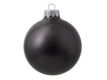 Стеклянный елочный шар "Christmas bauble", черный металлик