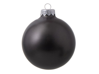 Стеклянный елочный шар "Christmas bauble", черный металлик