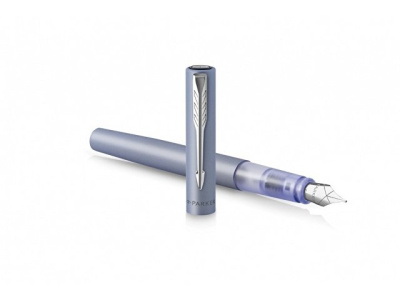 Перьевая ручка Parker Vector XL Silver Blue CT, цвет чернил blue, перо: F/M