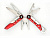 Мультитул Stinger, 108x35 мм, 10 функций, нержавеющая сталь, красный