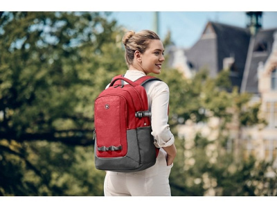 Рюкзак WENGER NEXT Ryde 16", красный/антрацит, переработанный ПЭТ/Полиэстер, 32х21х47 см