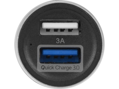 Адаптер автомобильный USB с функцией быстрой зарядки QC 3.0 "TraffIQ"