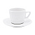 Чашка с блюдцем керамическая, белая 200 мл