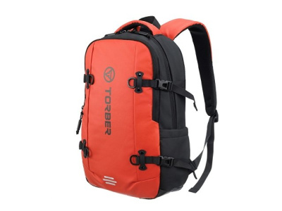 Рюкзак спортивный TORBER ЭКСТРИМ 18", оранжевый/чёрный, 31 х 12 х 46 см