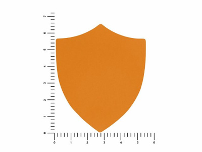 ПАТЧ ЩИТ soft-touch (оранжевый ) 6,6 х 5