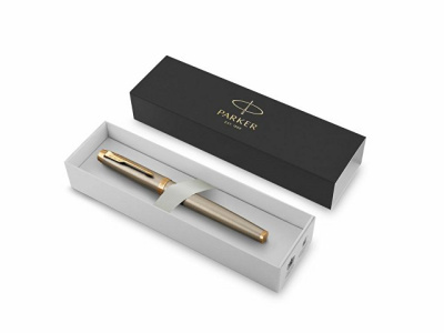Перьевая ручка Parker IM Metal Brushed Metal GT, перо: F