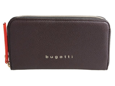Кошелёк женский BUGATTI ЭЛЛА | ELLA, тёмно-коричневый, полиуретан