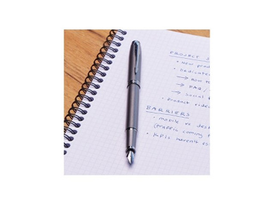 Перьевая ручка Parker IM Monochrome Black, перо:F, цвет чернил: blue