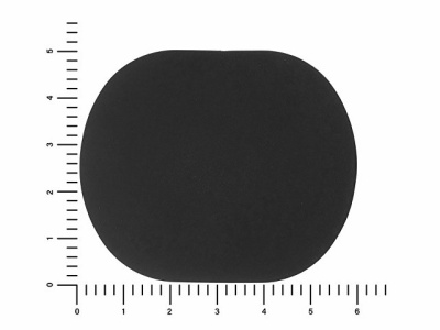 ПАТЧ ОВАЛ soft-touch (чёрный) 6,0 х 5