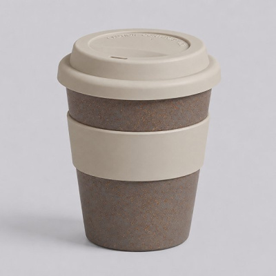 Стакан с силиконовой крышкой "Cafe", beige