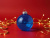 Стеклянный елочный шар "Christmas bauble", синий прозрачный