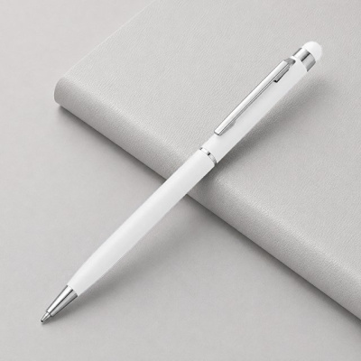 Ручка-стилус шариковая "Jucy Soft" с покрытием soft touch, белый (Р)