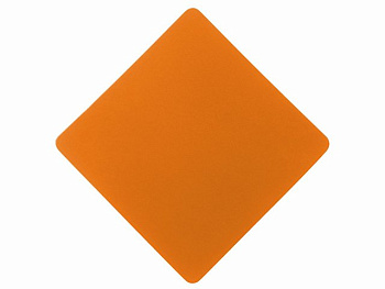 ПАТЧ РОМБ soft-touch (оранжевый) 7,6 х 7