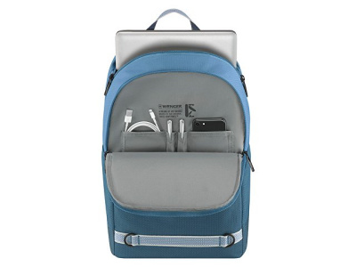 Рюкзак WENGER Tyon 15.6", голубой, переработанный ПЭТ/Полиэстер, 32х18х48 см