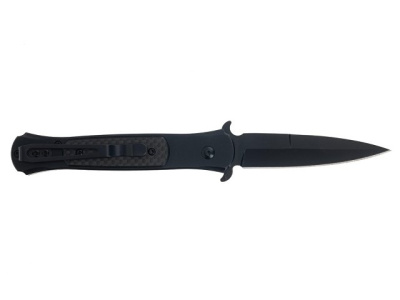 Нож складной Stinger, 118 мм, (черный), материал рукояти: нержавеющая сталь
