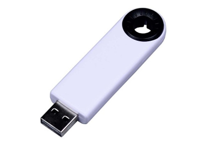 USB-флешка промо на 64 ГБ прямоугольной формы, выдвижной механизм