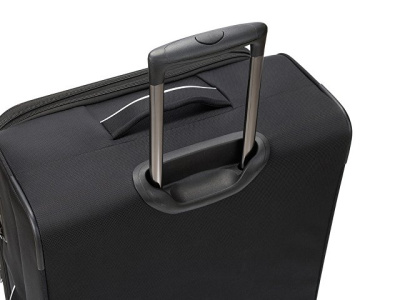 Чемодан TORBER НЕРО, чёрный, переработанный ПЭТ, 48 х 28 х 79 см