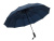 Зонт складной мужской TORBER, автомат, 3 сложения, синий, каркас сталь/файбергласс, эпонж, пластиковая ручка