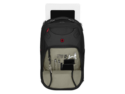 Рюкзак WENGER Cosmic 17", чёрный, переработанный ПЭТ/ПВХ/полиэстер, 34 x 23 x 49 см