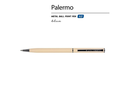 Ручка шариковая автоматическая BrunoVisconti® "PALERMO" цвет корпуса пудровый, soft-touch